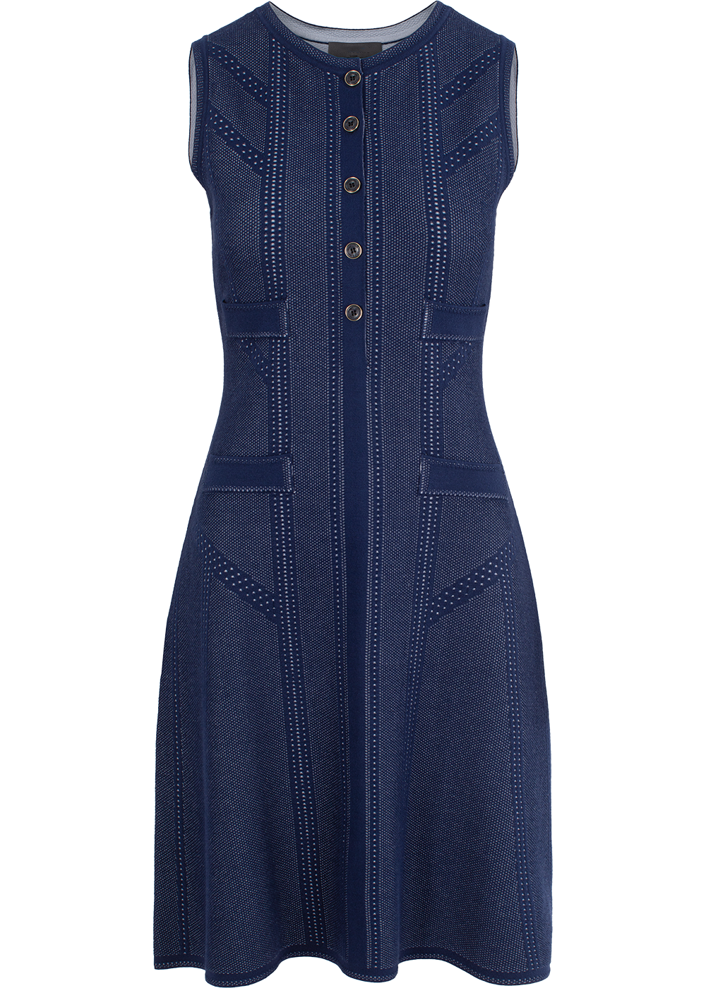 SALAZIA Cobalt Blue Viscose Blend Knit Dresses