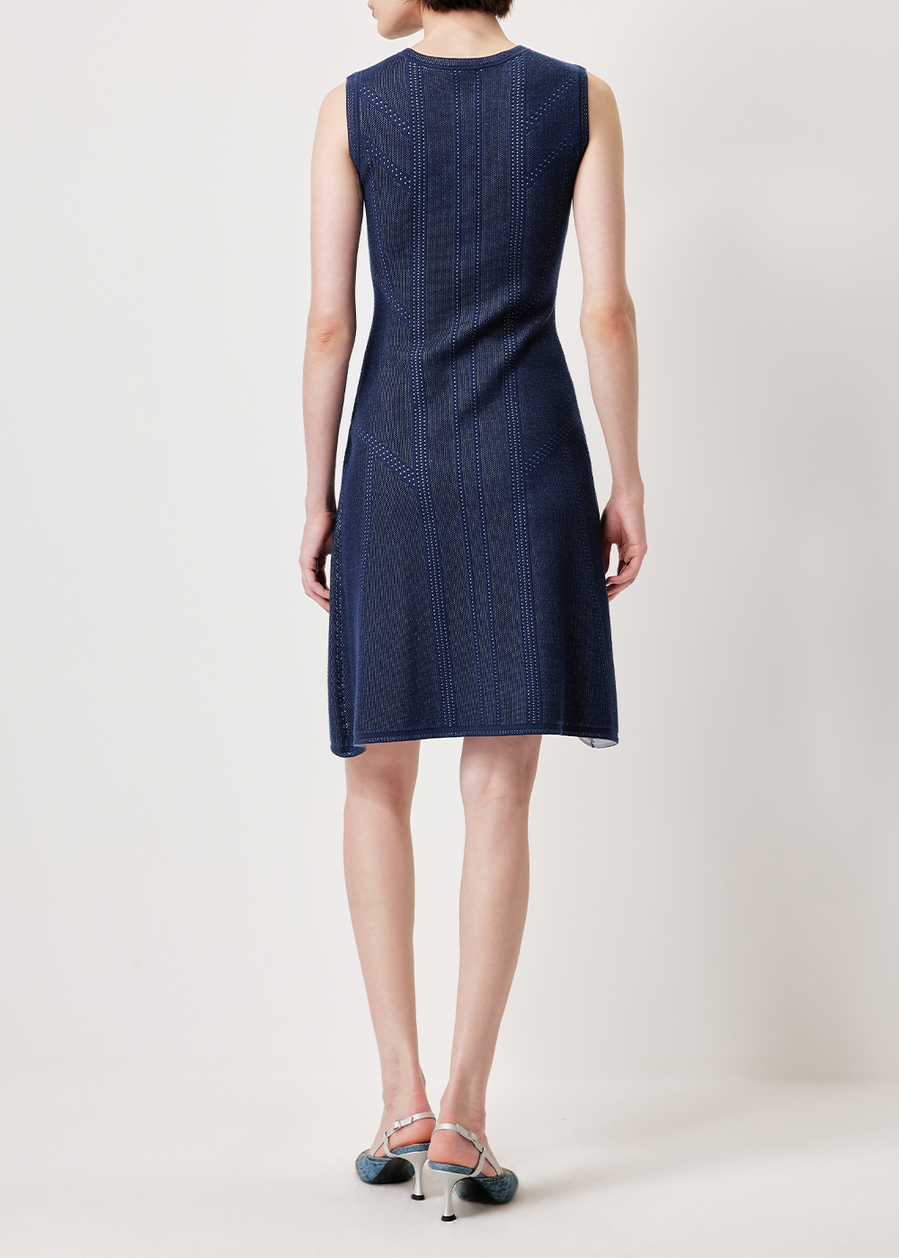 SALAZIA Cobalt Blue Viscose Blend Knit Dresses