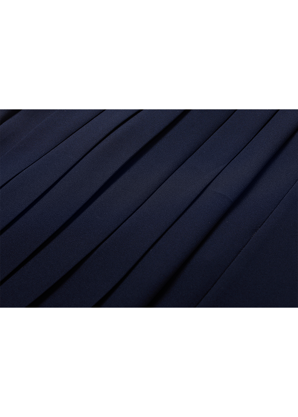 SALAZIA Deep Blue Acetate-Silk Blend Long-Sleeve Dresses