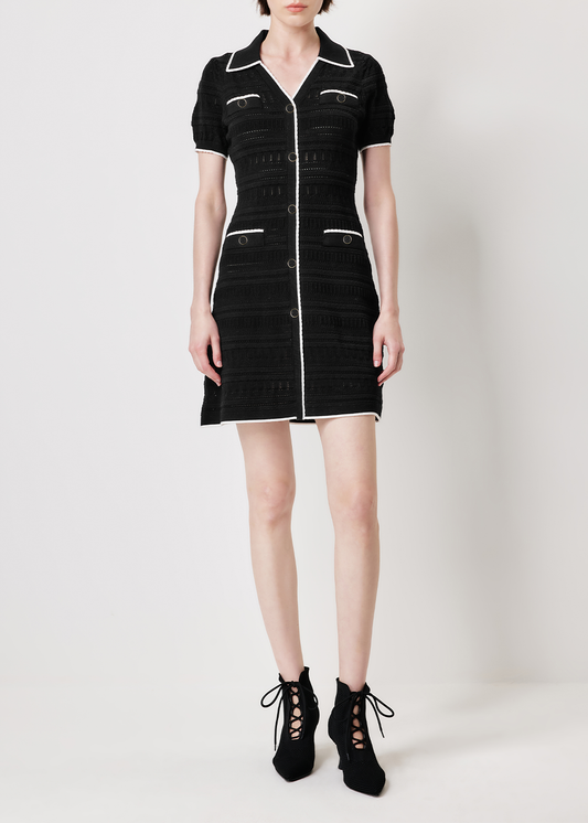 SALAZIA Black Viscose Blend Knit Dresses