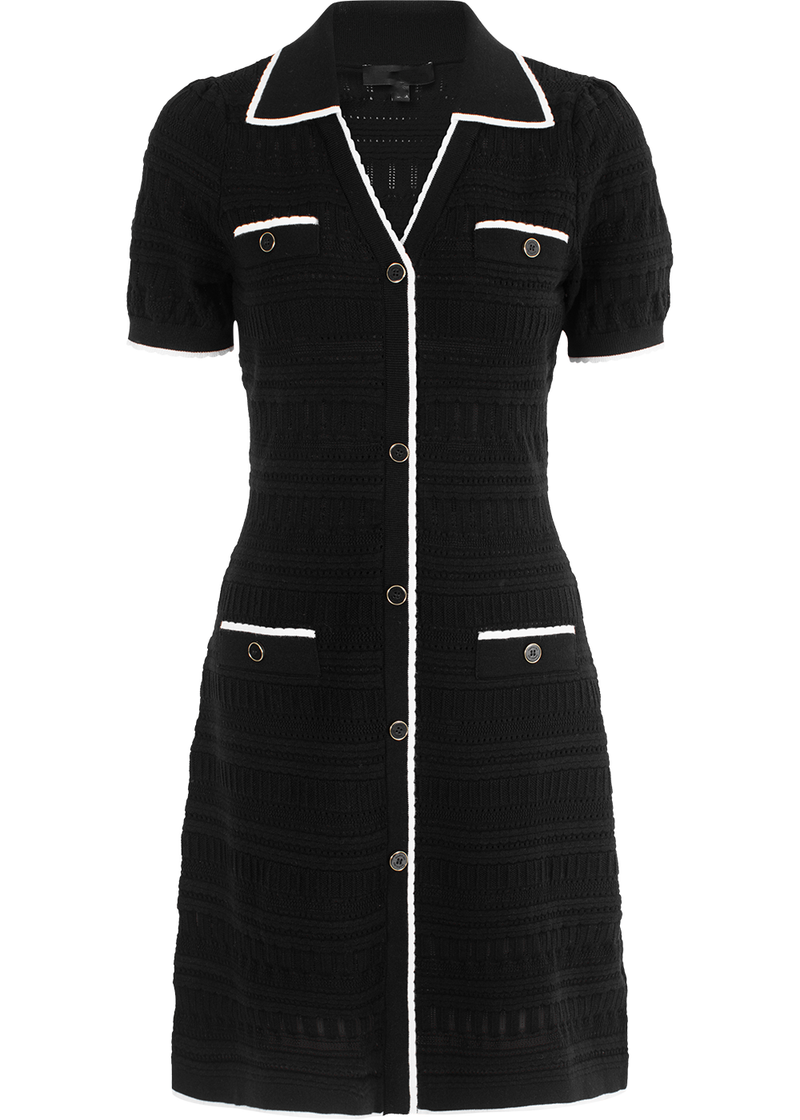 SALAZIA Black Viscose Blend Knit Dresses