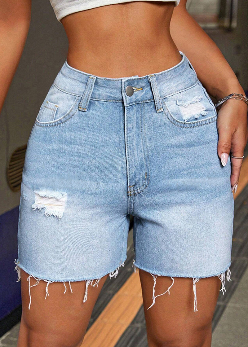 SALAZIA High-Stretch High-Waist Streetwear Shorts