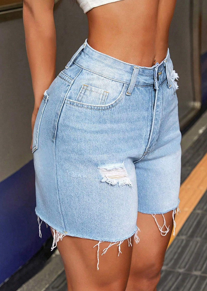 SALAZIA High-Stretch High-Waist Streetwear Shorts