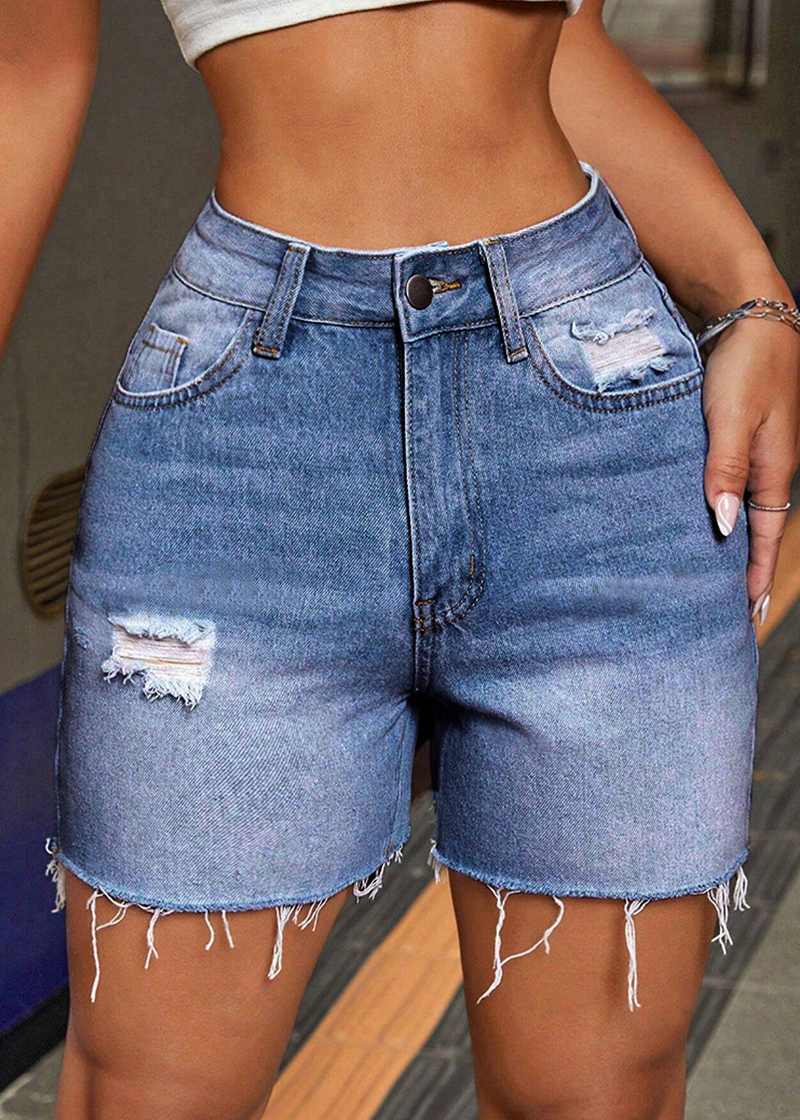 SALAZIA High-Stretch High-Waist Streetwear Shorts