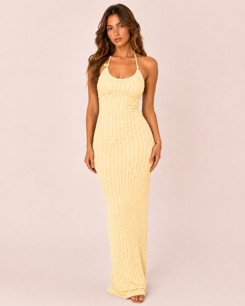 SALAZIA Women's Open-Back Criss-Cross Strappy Maxi Dresses
