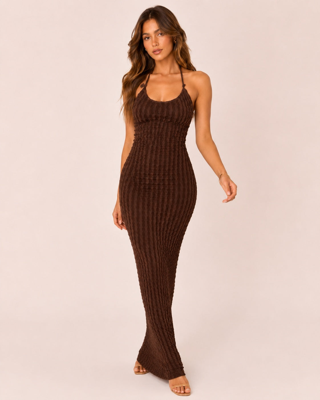 SALAZIA Women's Open-Back Criss-Cross Strappy Maxi Dresses
