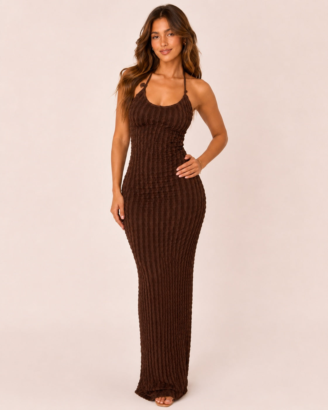 SALAZIA Women's Open-Back Criss-Cross Strappy Maxi Dresses