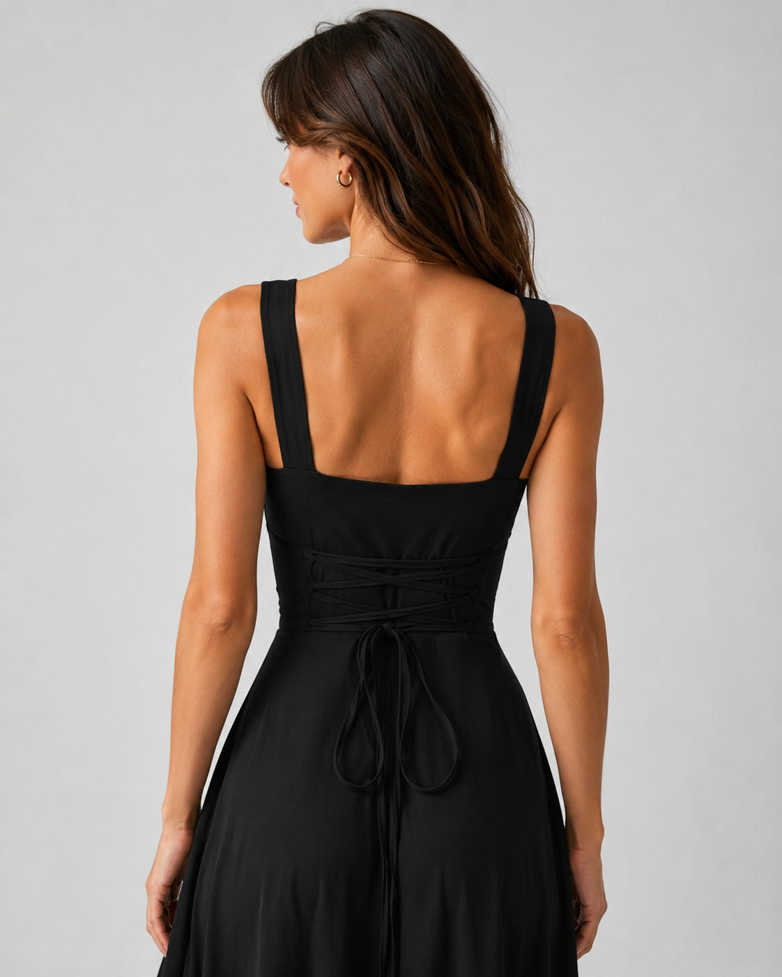 SALAZIA Women's Square Neck A-Line Long Dresses