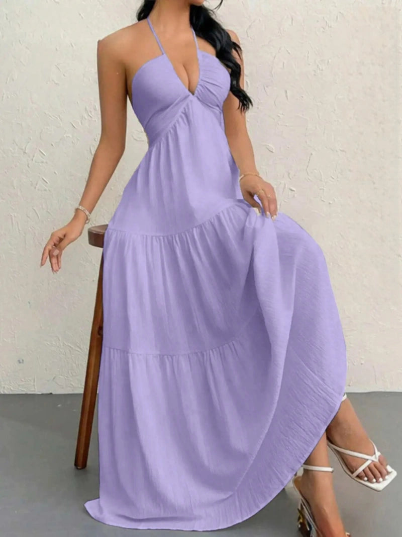 SALAZIA Women's Casual Sleeveless Backless Mini for Beach Vacation Dresses