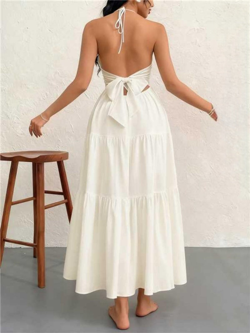 SALAZIA Women's Casual Sleeveless Backless Mini for Beach Vacation Dresses