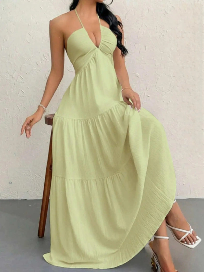 SALAZIA Women's Casual Sleeveless Backless Mini for Beach Vacation Dresses
