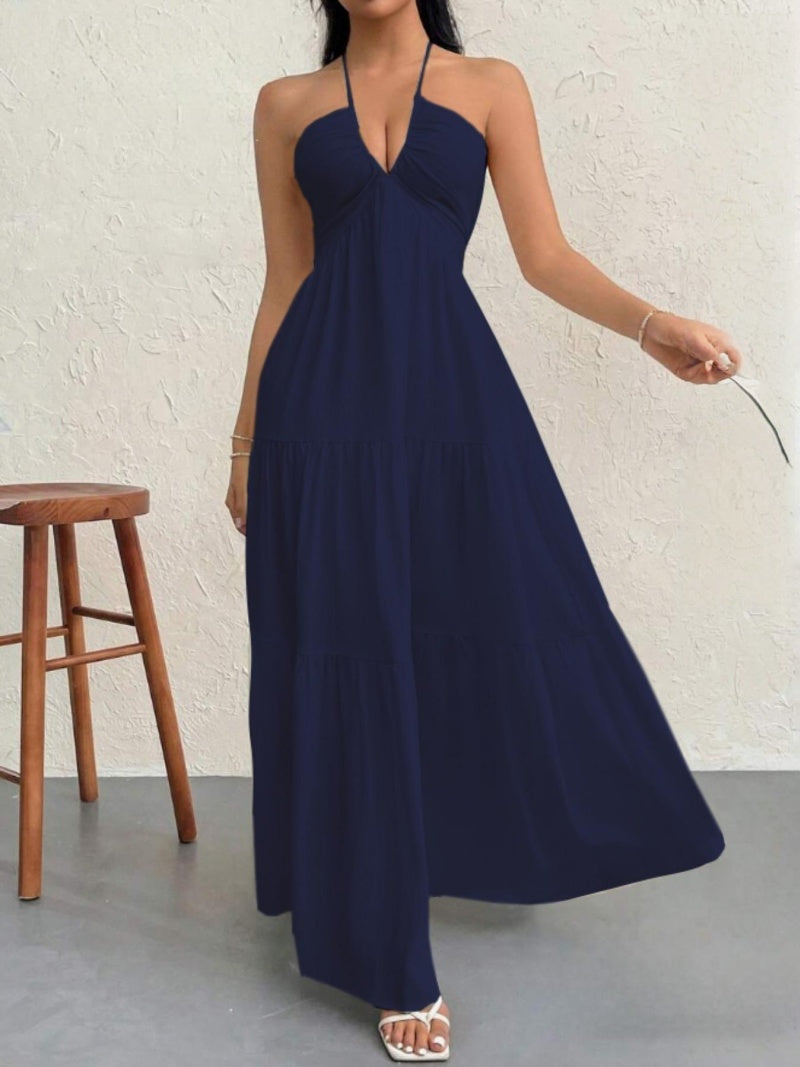 SALAZIA Women's Casual Sleeveless Backless Mini for Beach Vacation Dresses