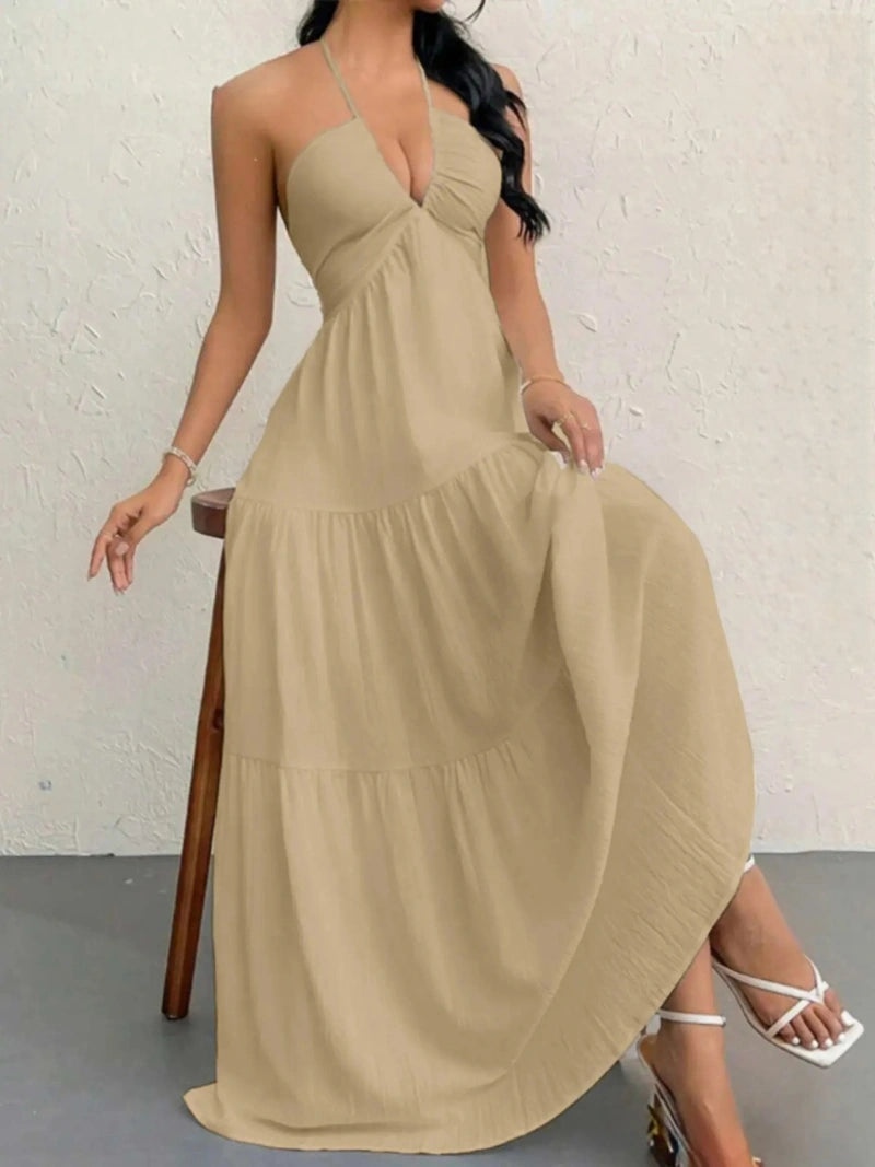 SALAZIA Women's Casual Sleeveless Backless Mini for Beach Vacation Dresses