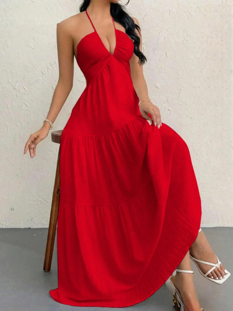 SALAZIA Women's Casual Sleeveless Backless Mini for Beach Vacation Dresses