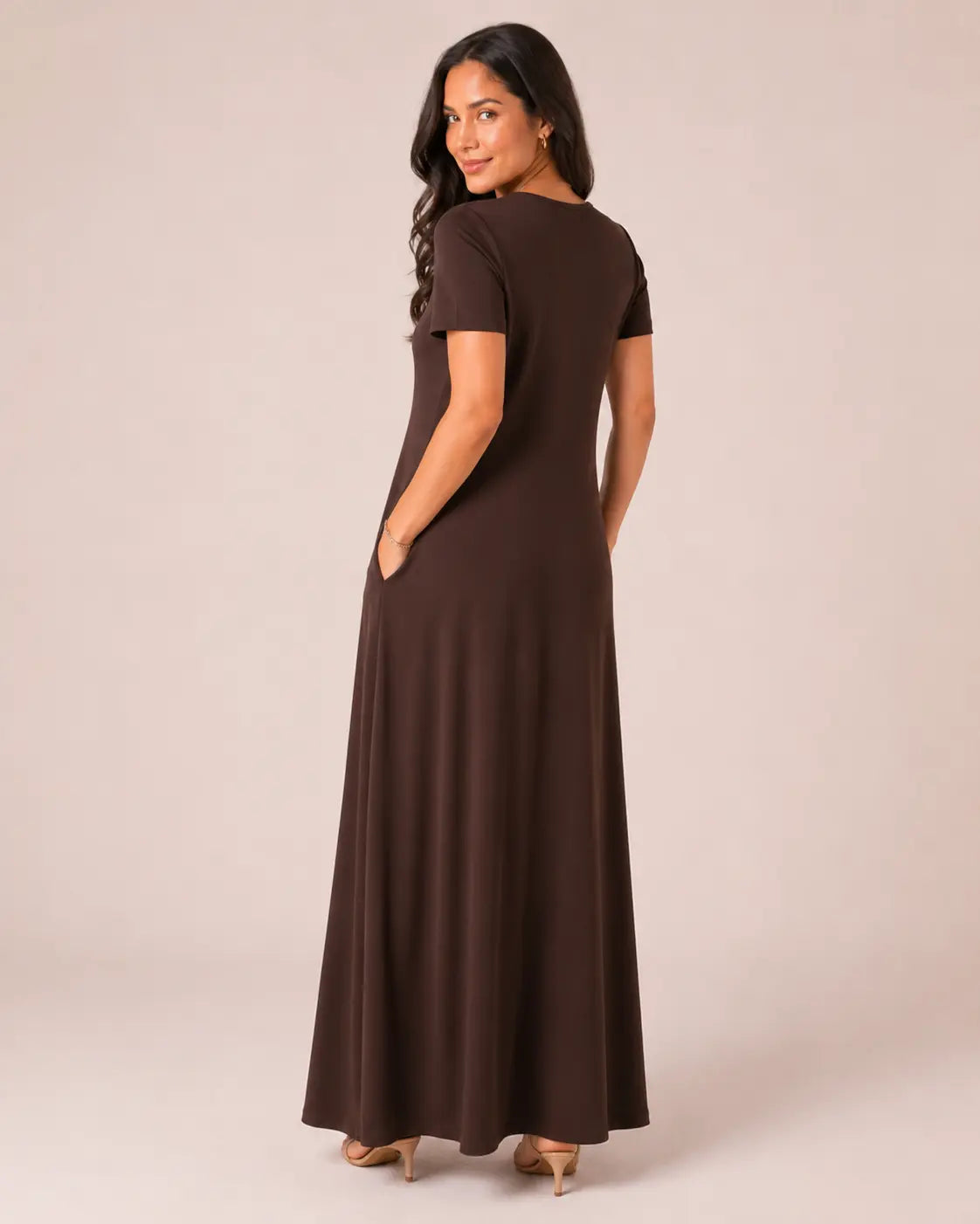 SALAZIA Women's Short Sleeve Round Neck Casual Dresses