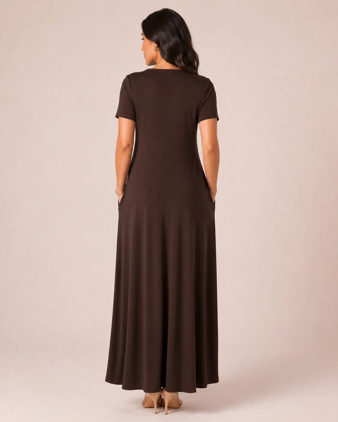 SALAZIA Women's Short Sleeve Round Neck Casual Dresses