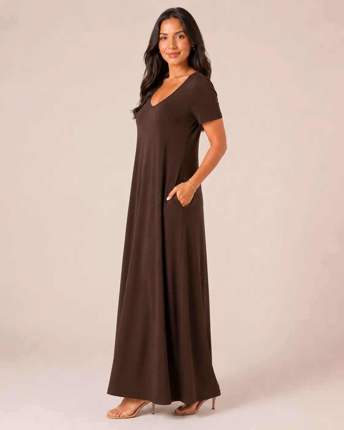 SALAZIA Women's Short Sleeve Round Neck Casual Dresses