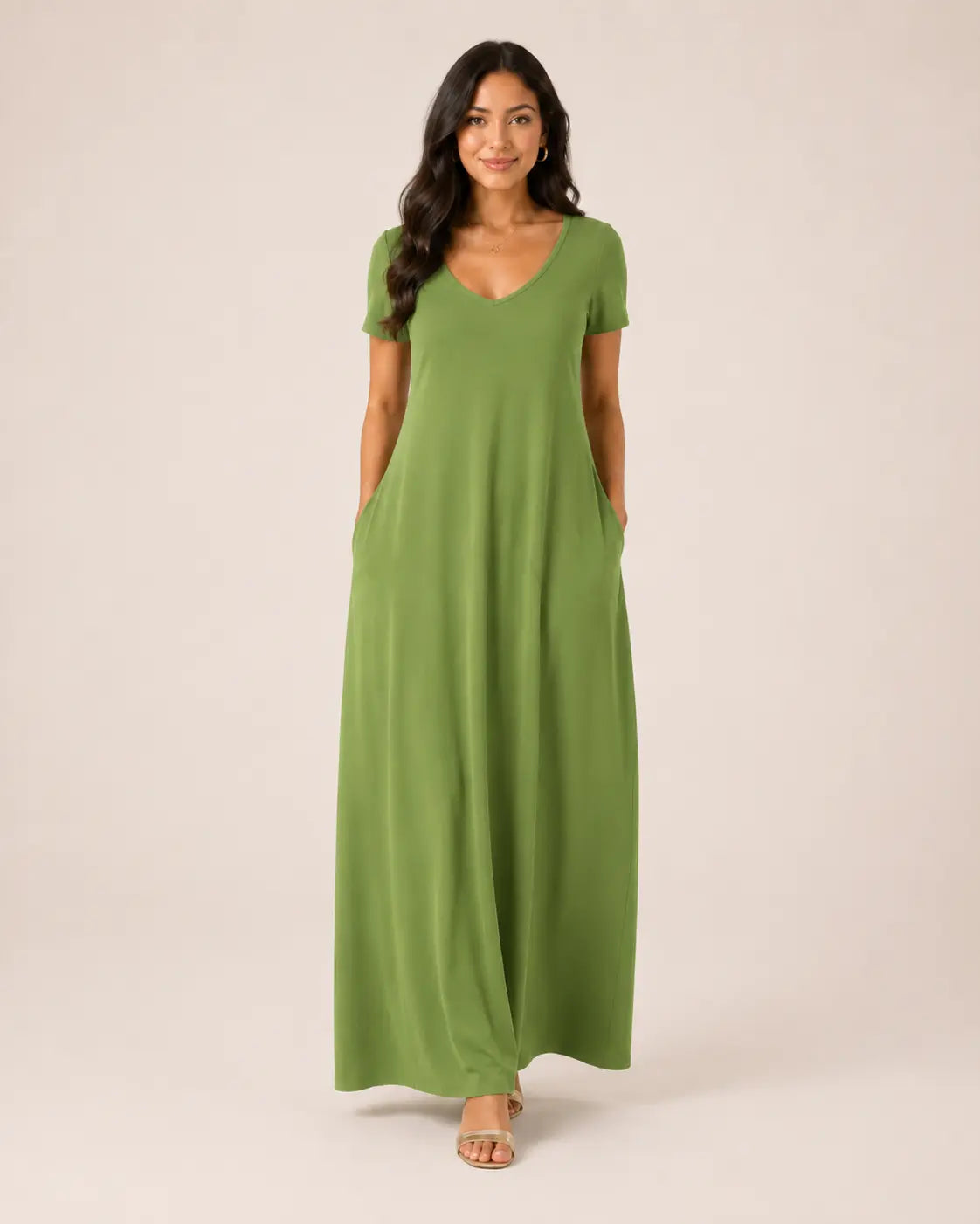 SALAZIA Women's Short Sleeve Round Neck Casual Dresses