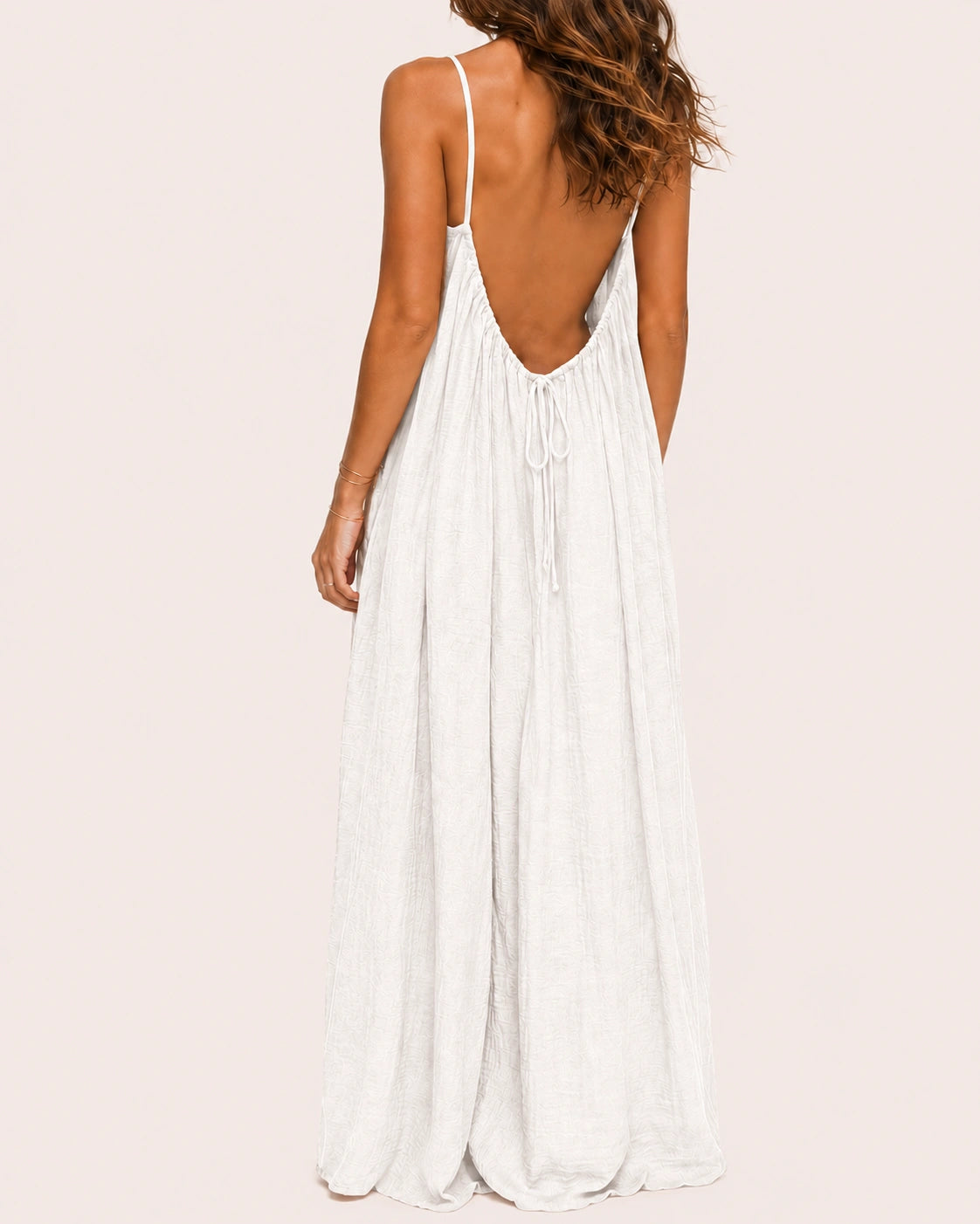 SALAZIA Women's Solid Color Sleeveless Cami Lounge Maxi Sleepwear Dress
