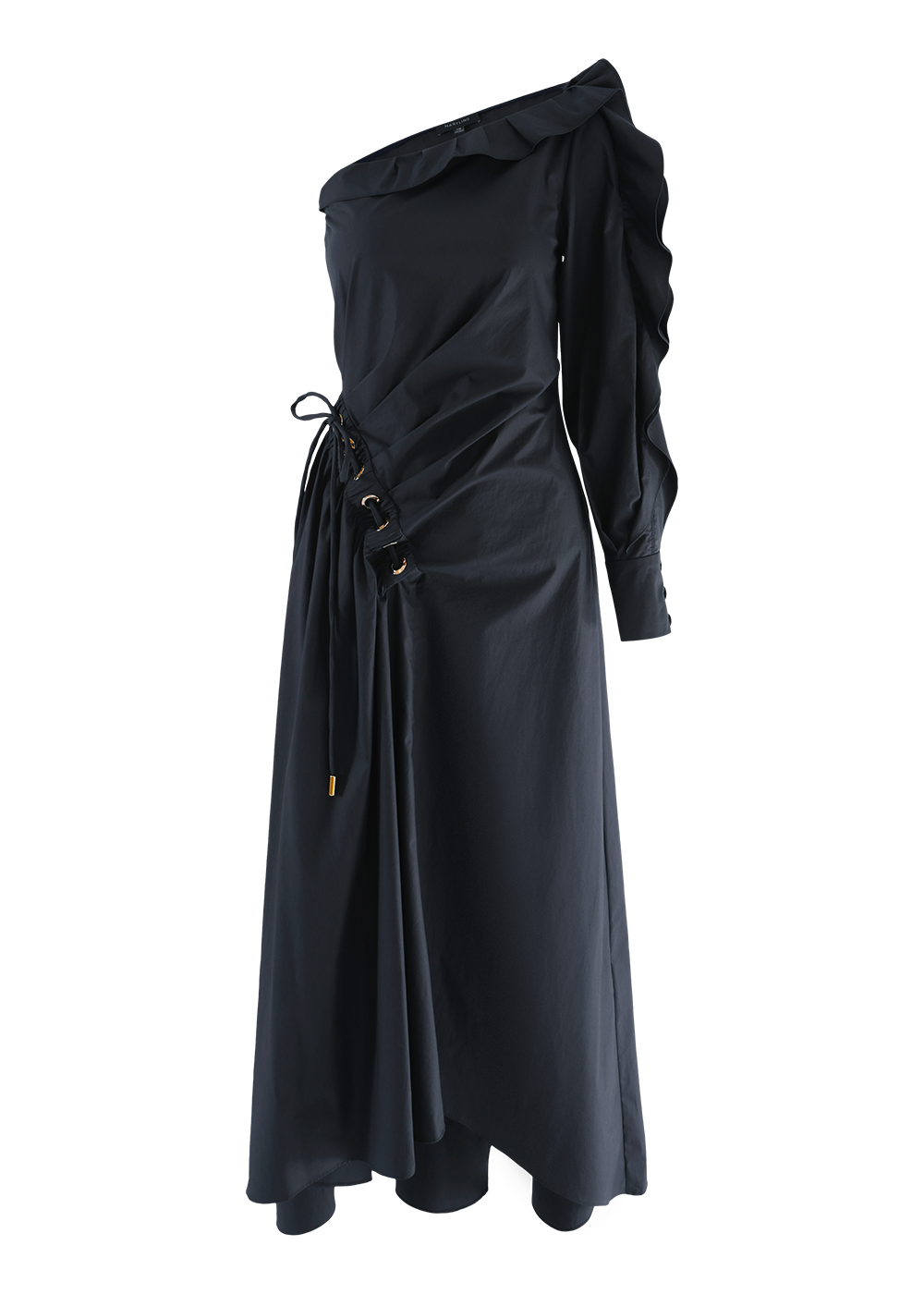 SALAZIA Midnight Blue Cotton Asymmetric Dresses