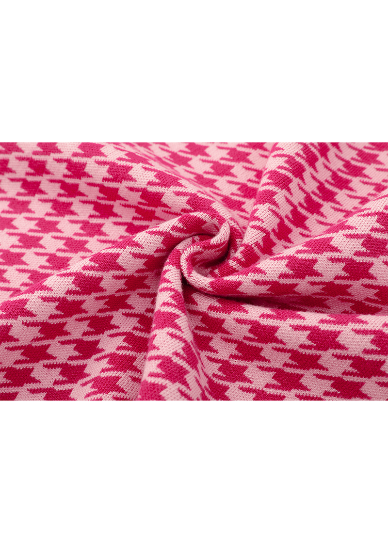 SALAZIA Berry Check Viscose Knit Dresses