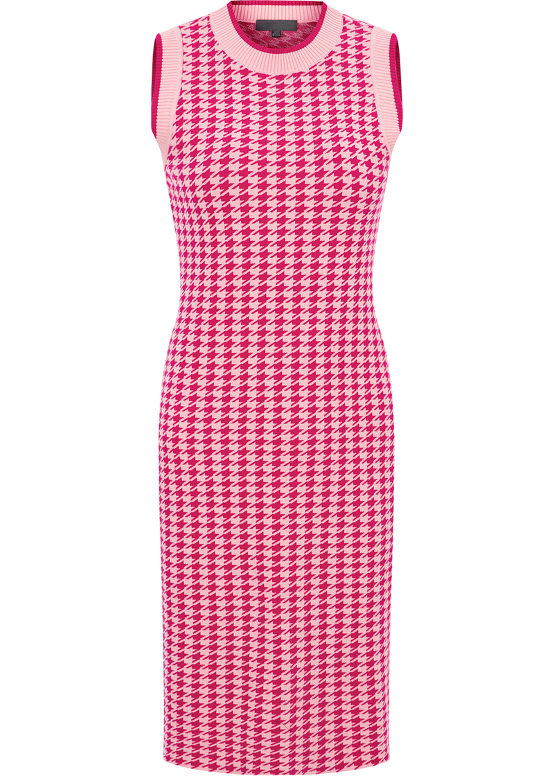 SALAZIA Berry Check Viscose Knit Dresses