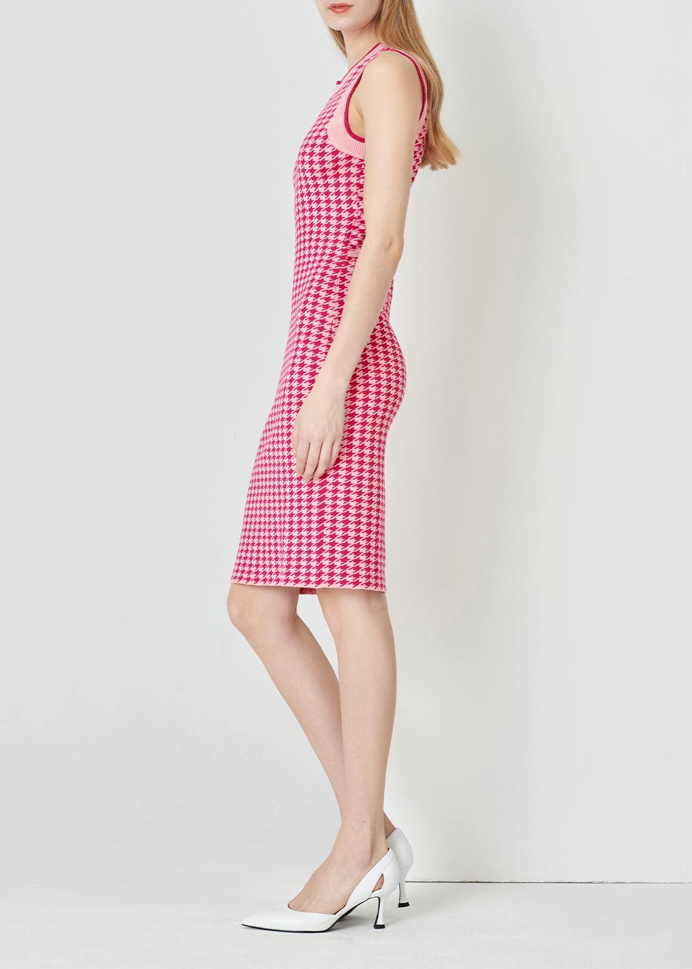 SALAZIA Berry Check Viscose Knit Dresses