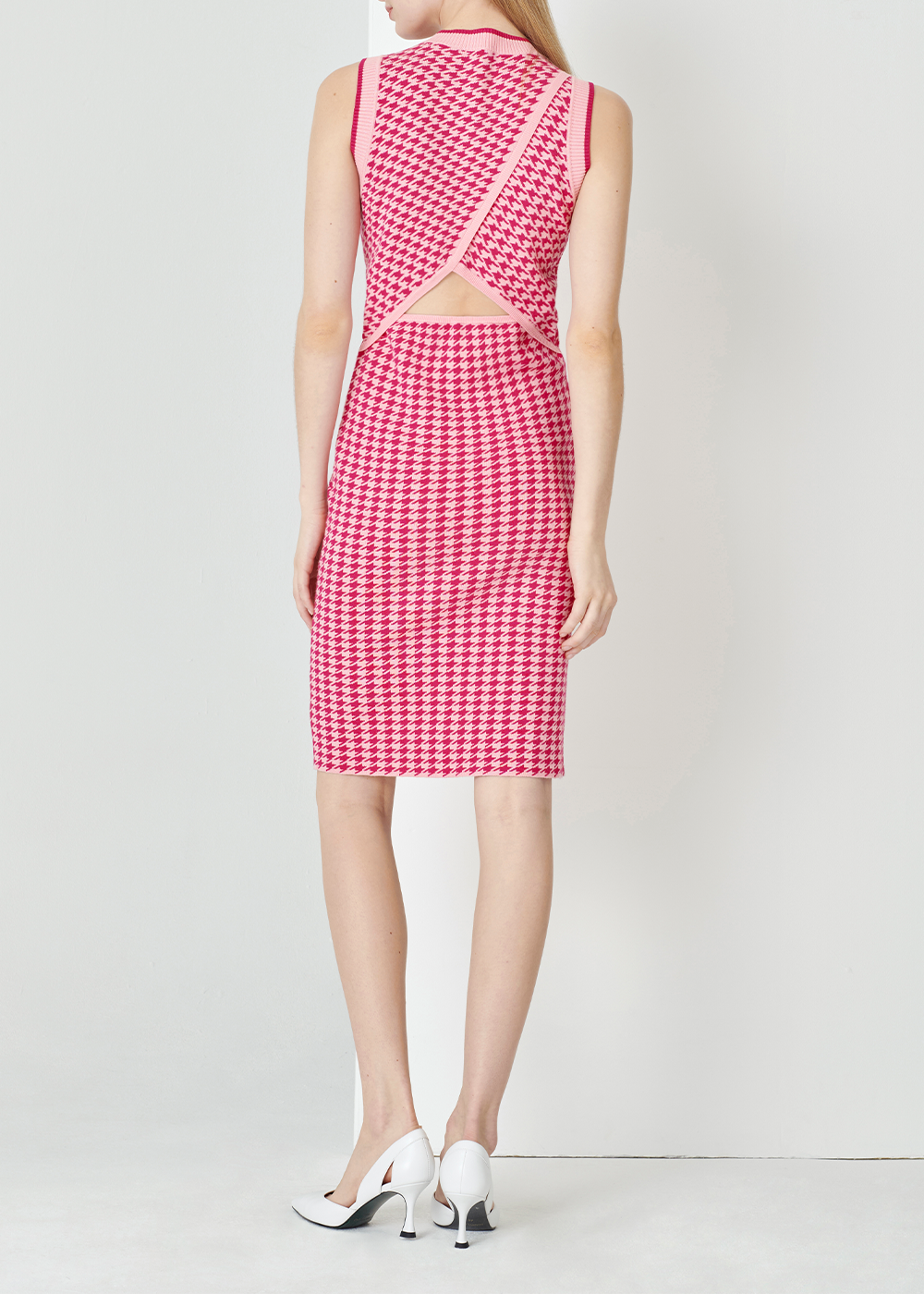 SALAZIA Berry Check Viscose Knit Dresses