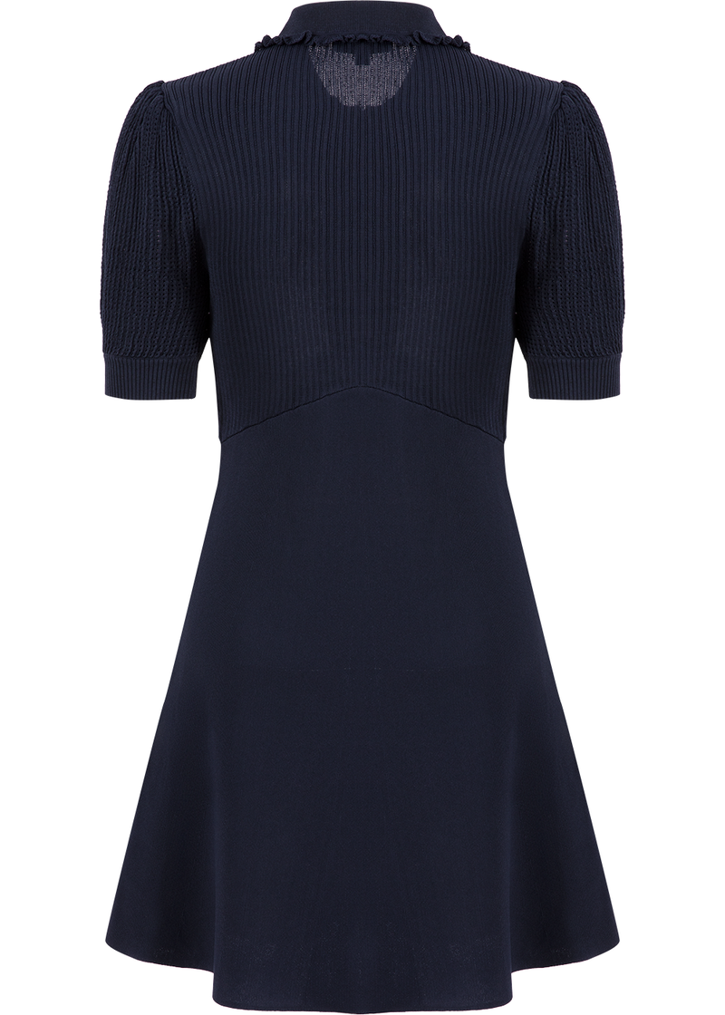 SALAZIA Midnight Blue Viscose-Nylon Knit Dresses