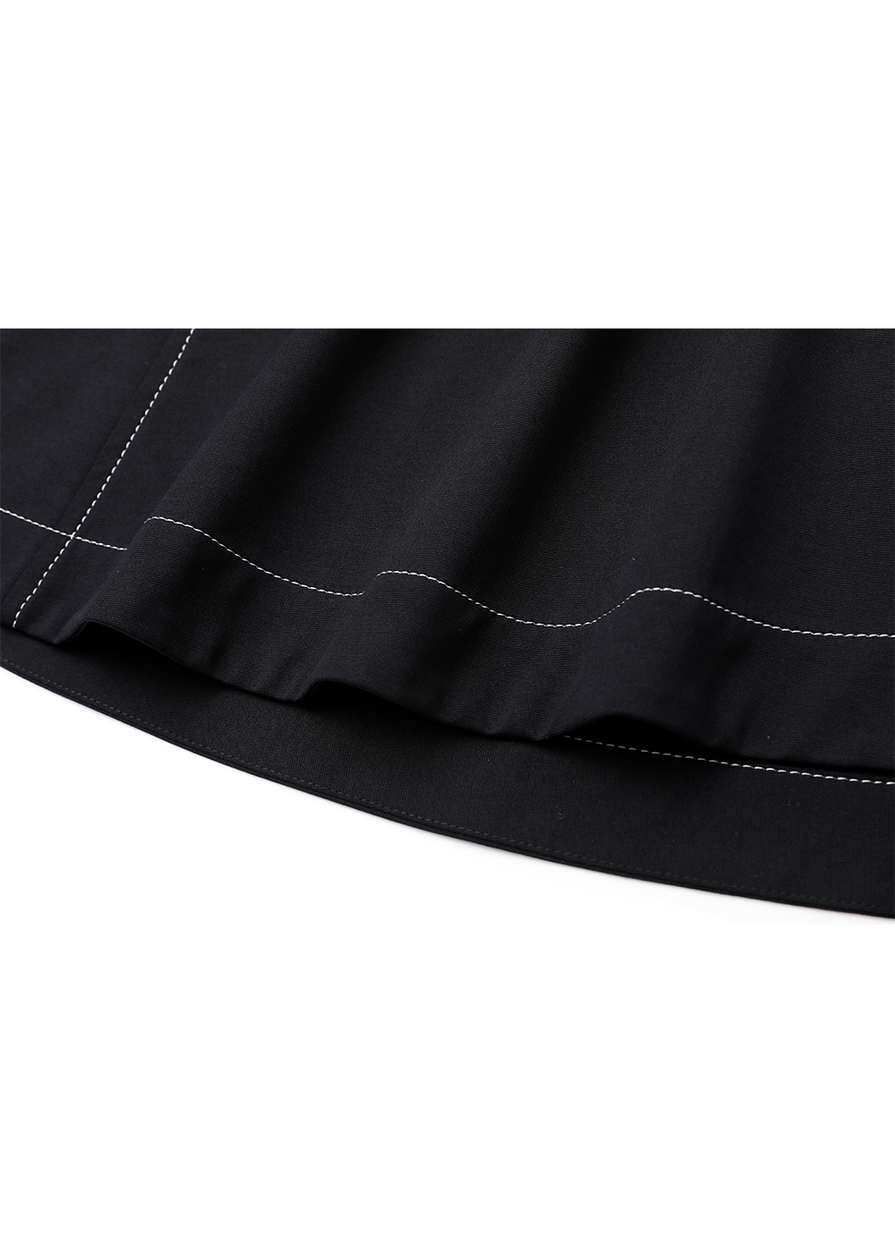 SALAZIA Black Cotton-Polyester Blend Short-Sleeve Dresses
