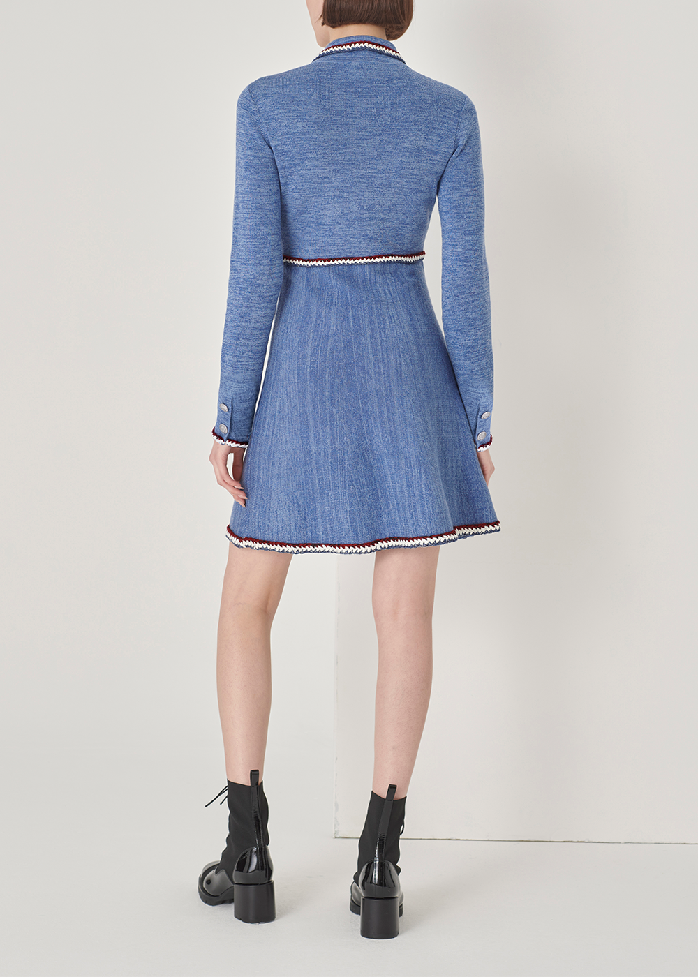 SALAZIA Misty Blue Wool Knit Dresses
