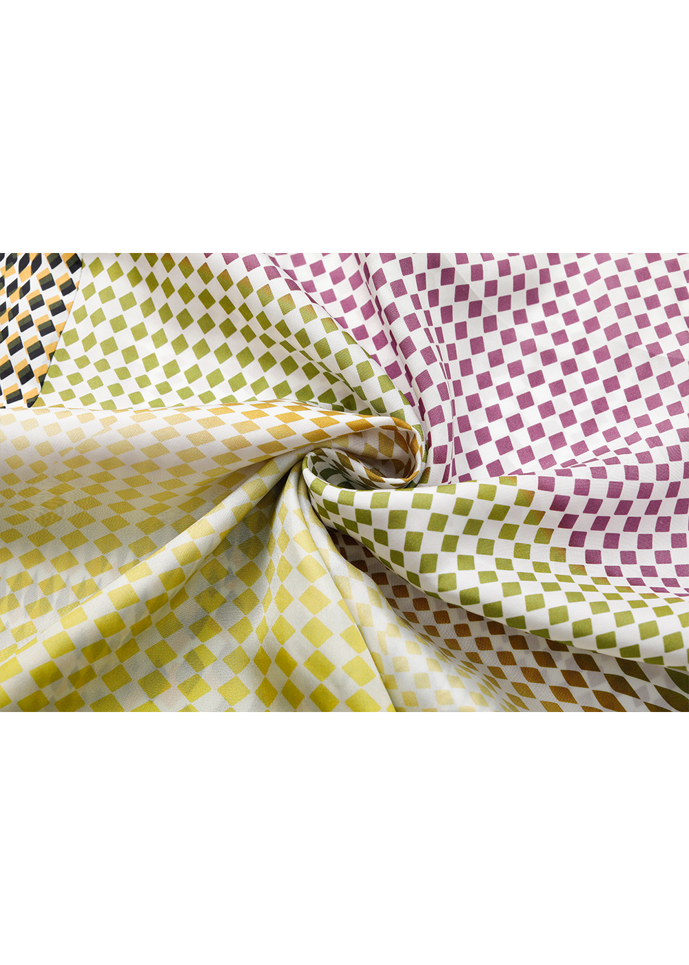 SALAZIA Yellow-Pink-Black Collage Silk Dresses