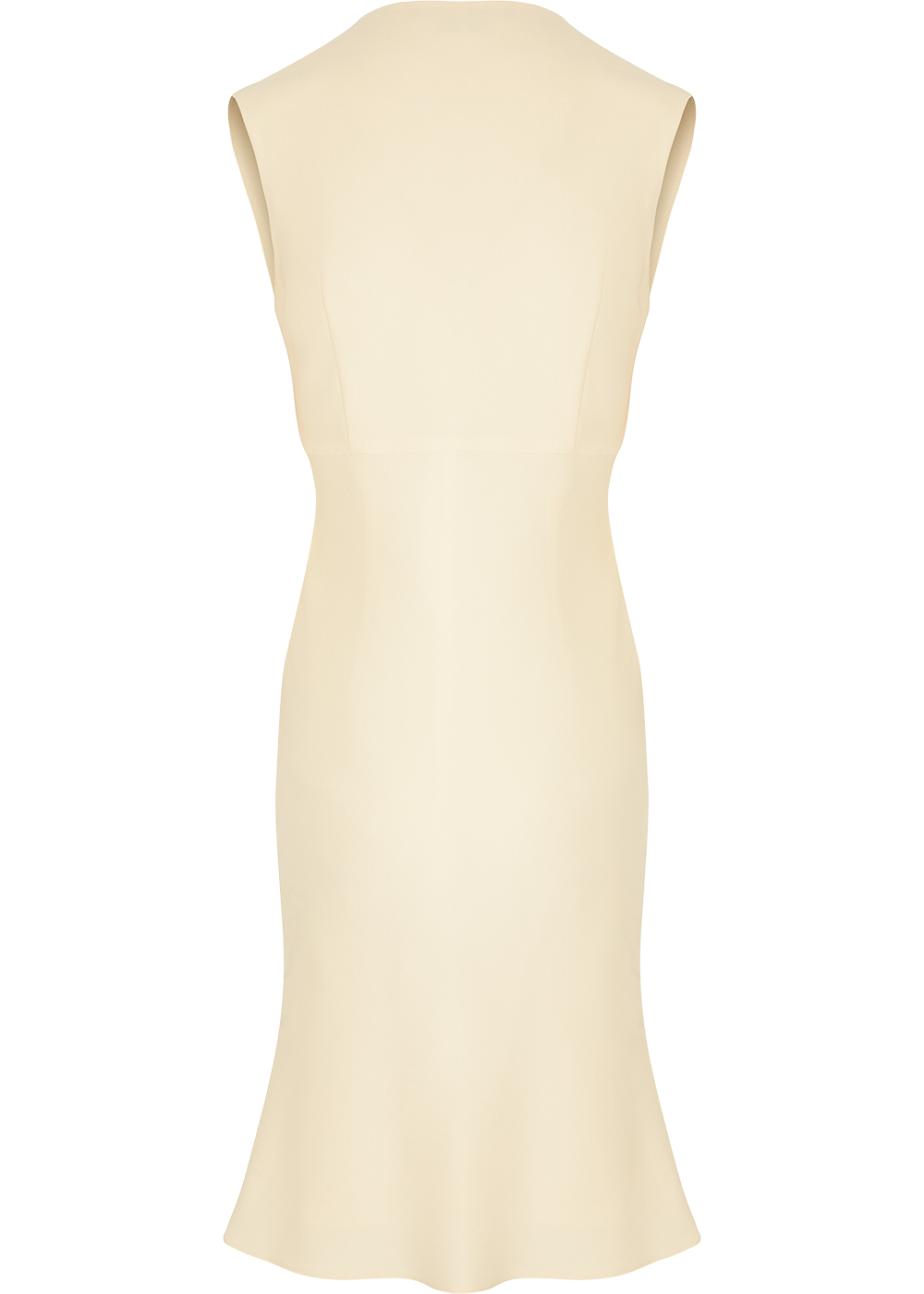 SALAZIA Ivory Triacetate Blend Short-Sleeve Dresses