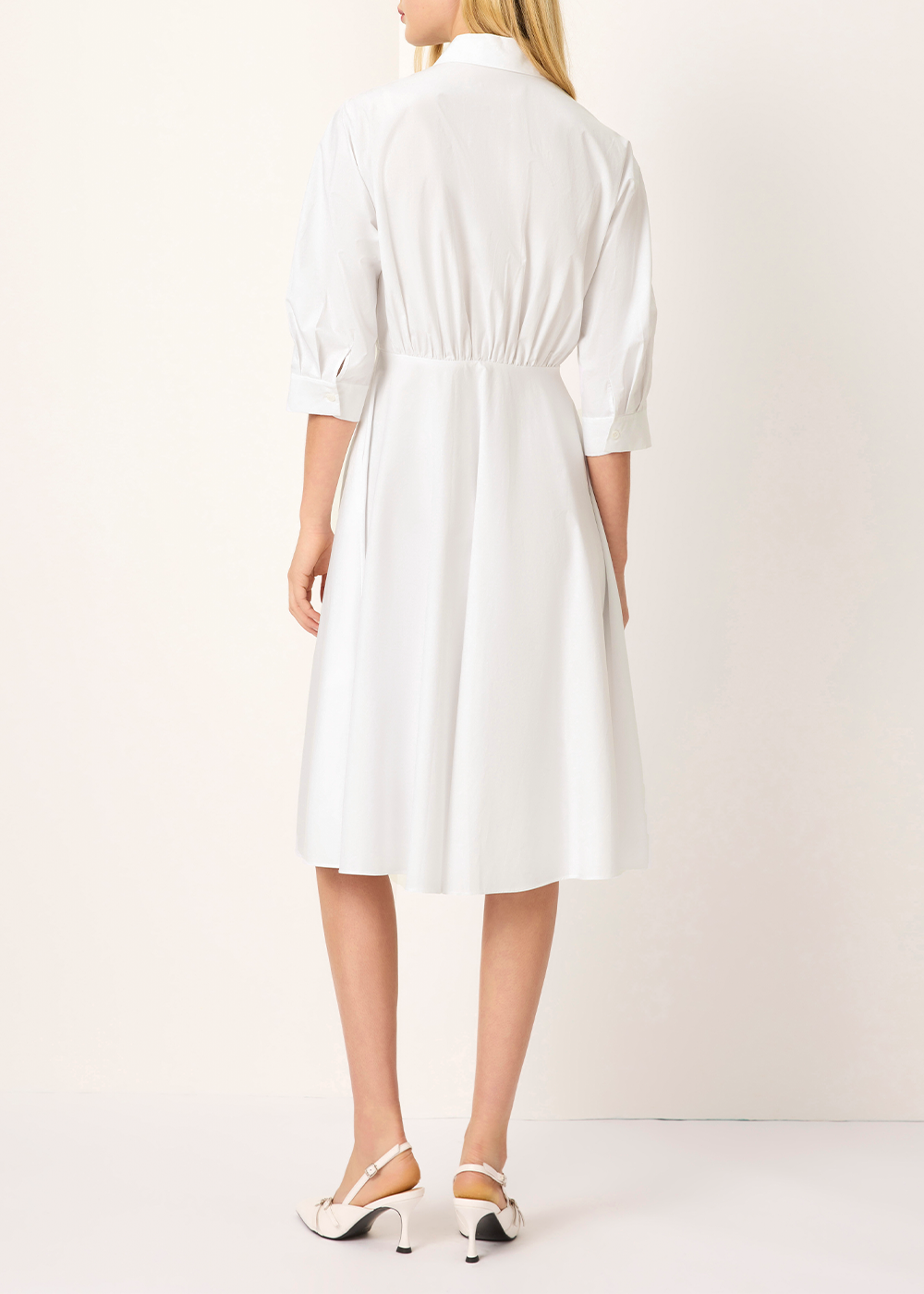 SALAZIA White Cotton Oversized Dresses