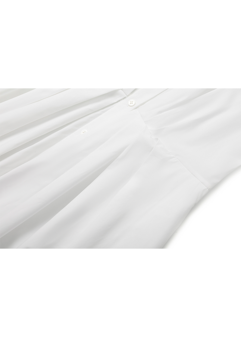 SALAZIA White Cotton Oversized Dresses