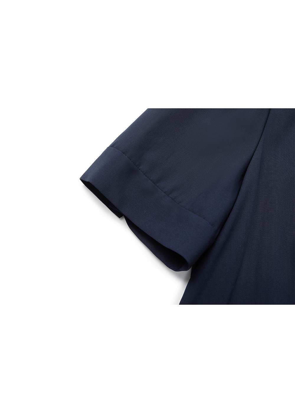 SALAZIA Deep Blue Viscose Blend Short-Sleeve Dresses