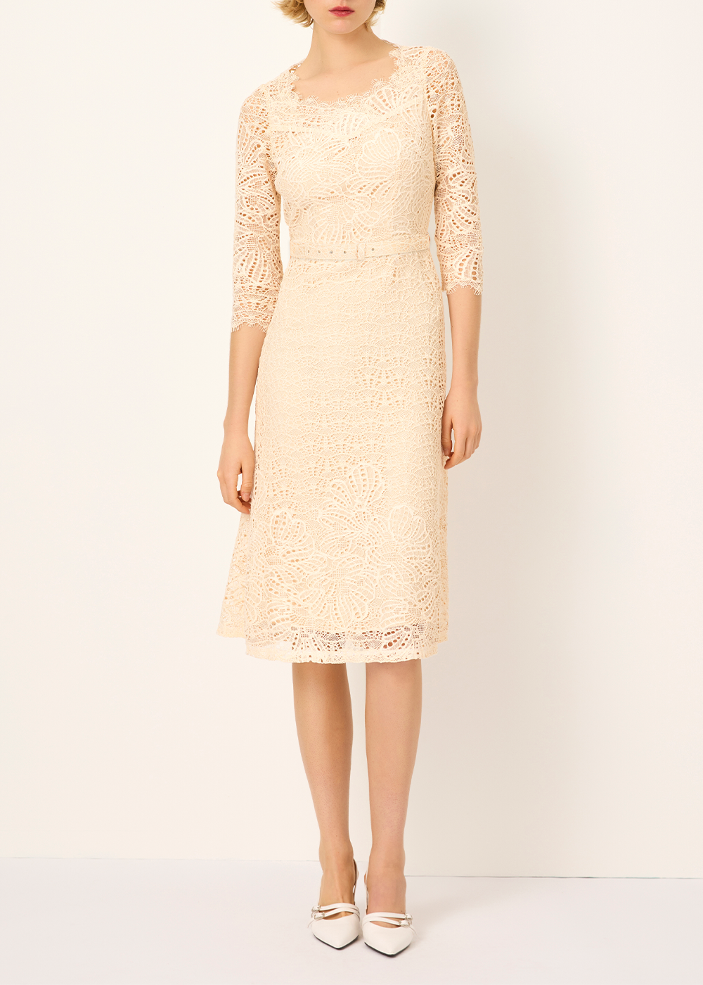 SALAZIA Apricot Long-Sleeve Dresses