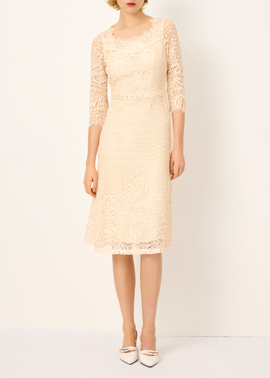 SALAZIA Apricot Long-Sleeve Dresses