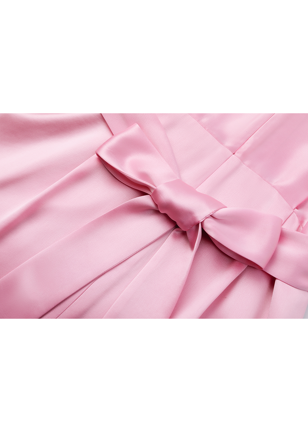 SALAZIA Sakura Pink Acrylic Blend Short-Sleeve Dresses