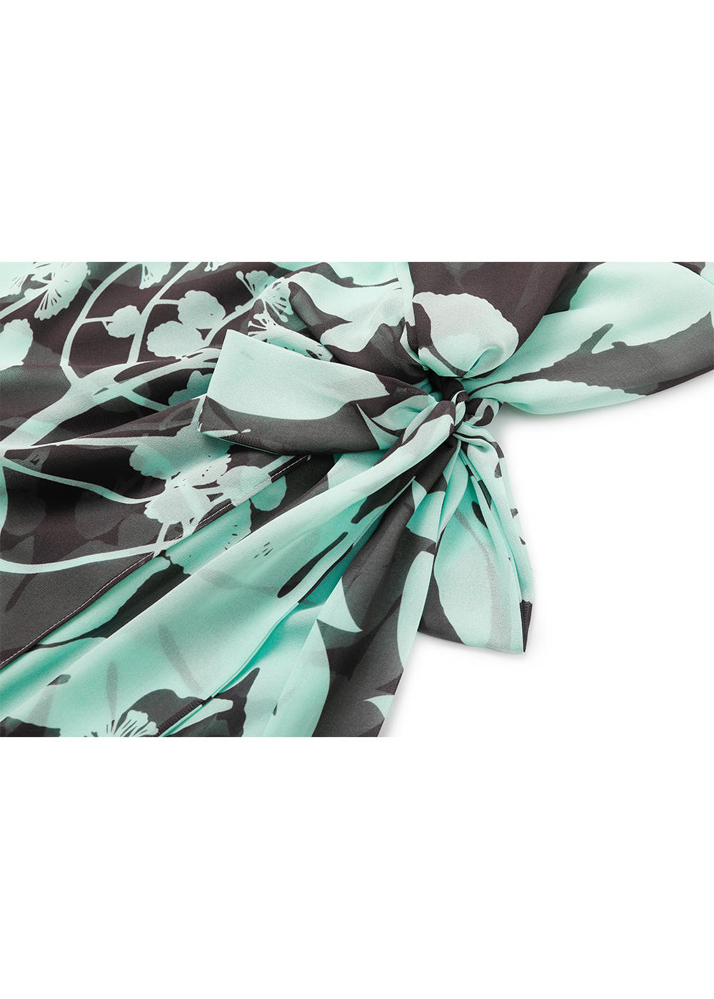 SALAZIA Blue-Brown Tree Shadow Print Dresses