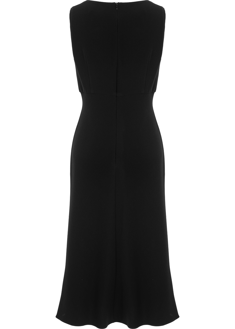 SALAZIA Black Triacetate Blend Long-Sleeve Dresses