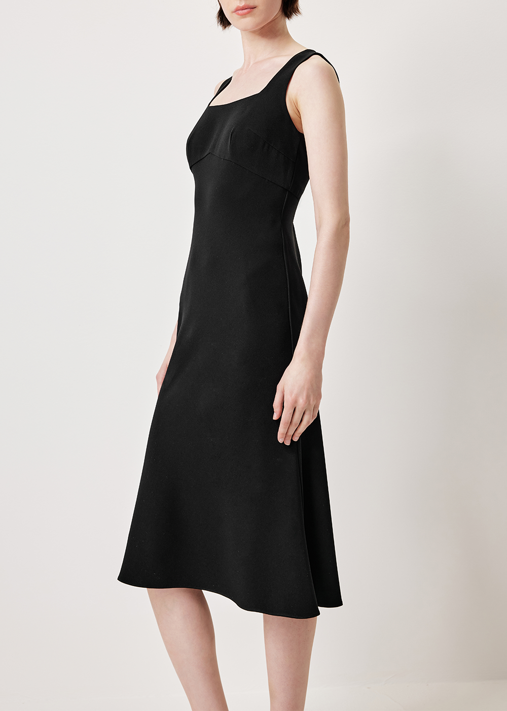 SALAZIA Black Triacetate Blend Long-Sleeve Dresses