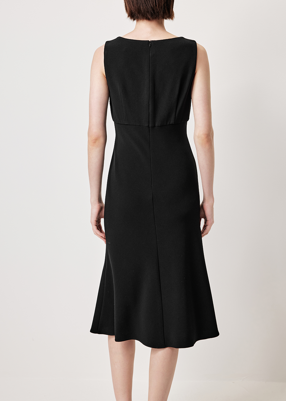 SALAZIA Black Triacetate Blend Long-Sleeve Dresses