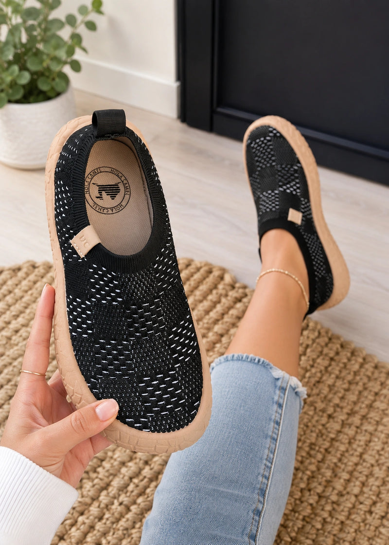 SALAZIA Abstract Print Slip-On Platform Loafers