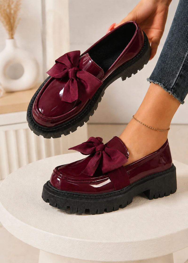 SALAZIA Bow Detail Chunky Platform Loafers