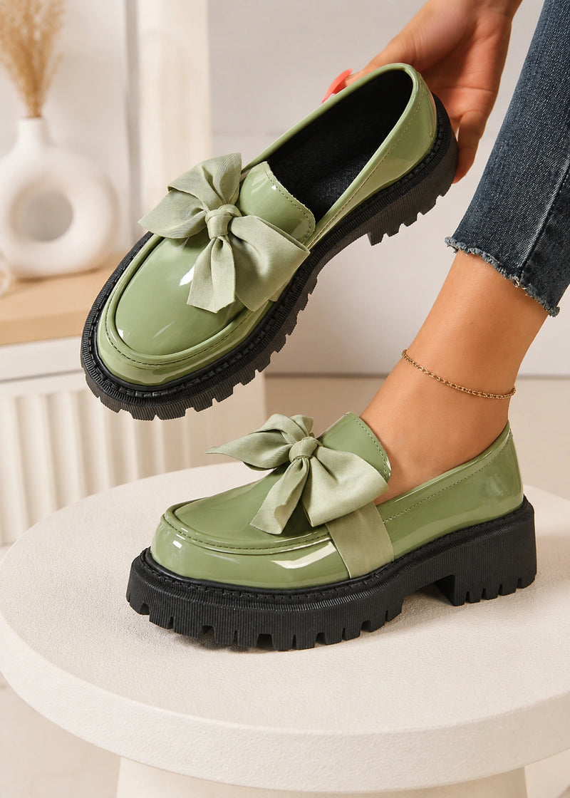 SALAZIA Bow Detail Chunky Platform Loafers