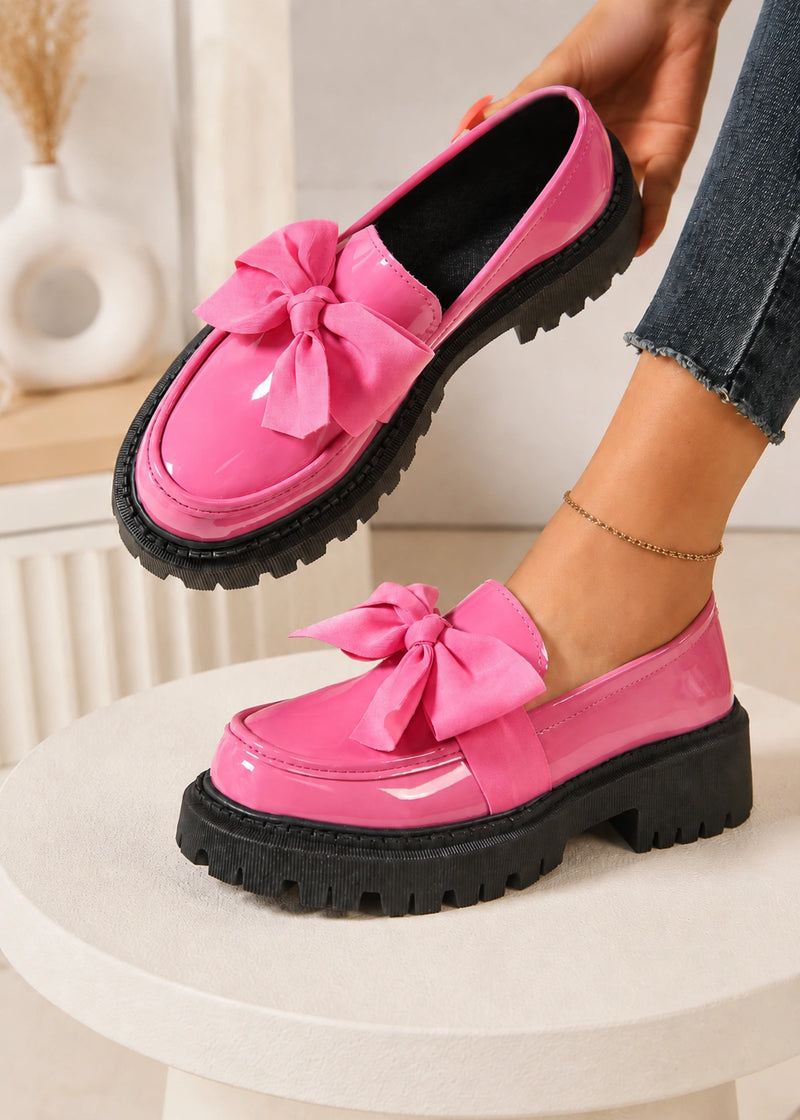 SALAZIA Bow Detail Chunky Platform Loafers