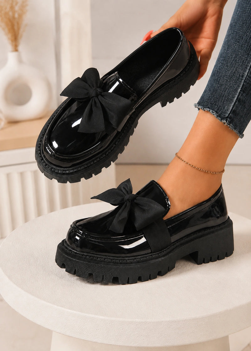 SALAZIA Bow Detail Chunky Platform Loafers