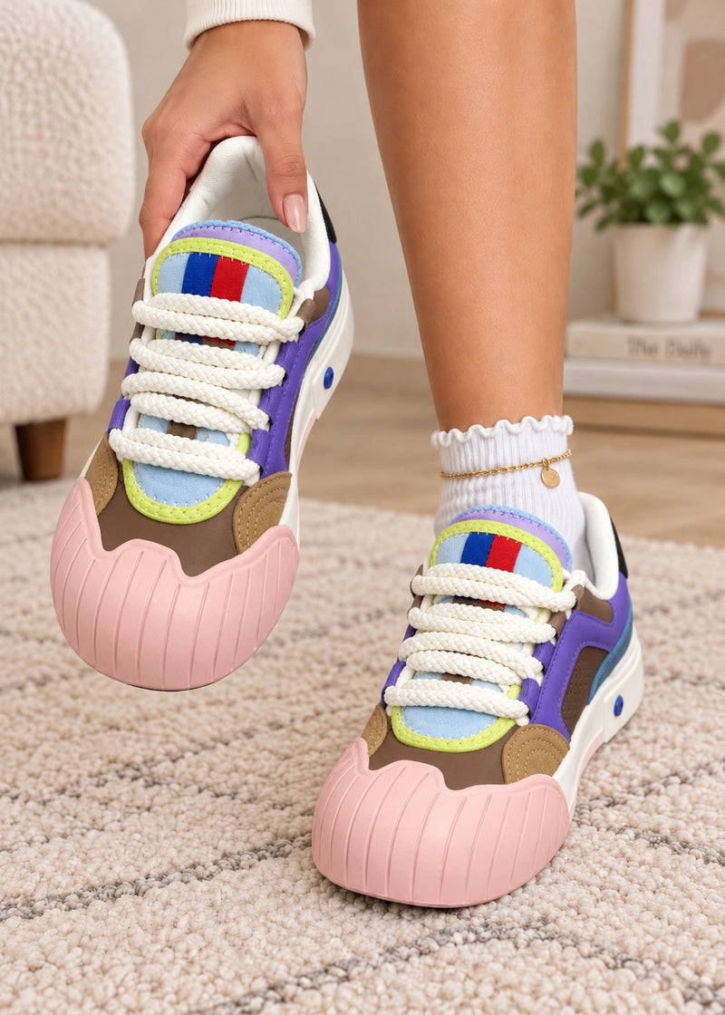 SALAZIA Colorblock Chunky Lace-Up Sneakers