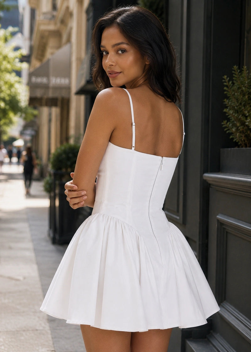 SALAZIA Cotton Corset Mini Dresses